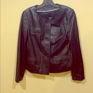 Black leather jacket